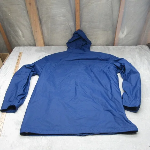 Columbia Rain Jacket Mens XXL Blue Waterproof Hood Wind Light Pack Watertight II - Picture 2 of 12